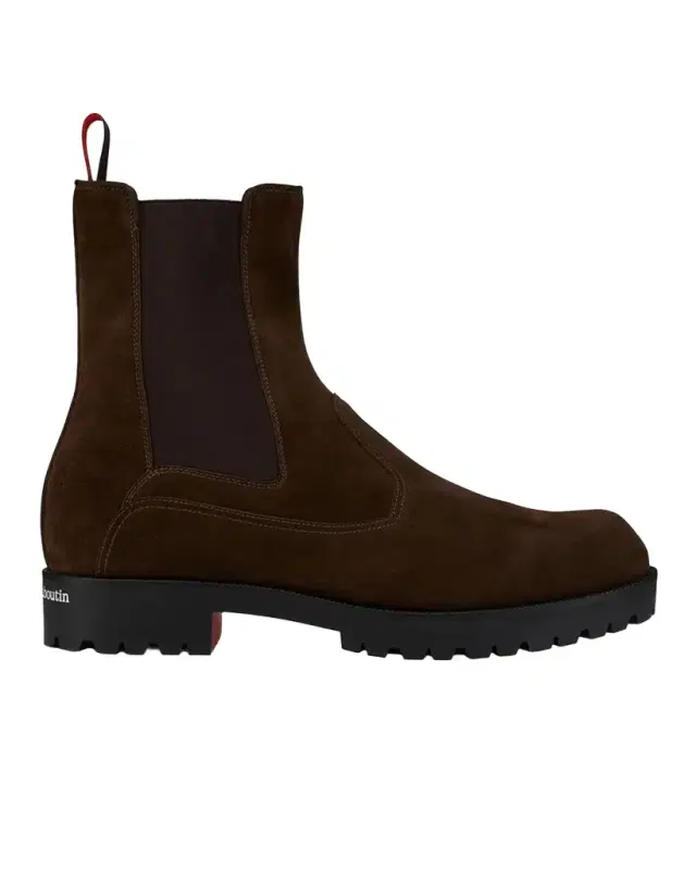 Christian Louboutin Men's Cavernos Leather Chelsea Boots
