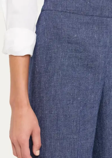 Carolina Herrera Diane Wool-Blend Flannel Wide-Leg Pants | Thumbnail 5