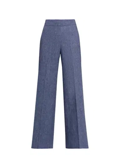Carolina Herrera Diane Wool-Blend Flannel Wide-Leg Pants | Thumbnail 1