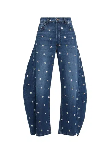 A.W.A.K.E. MODE Studded Barrel-Leg Jeans | Thumbnail 1