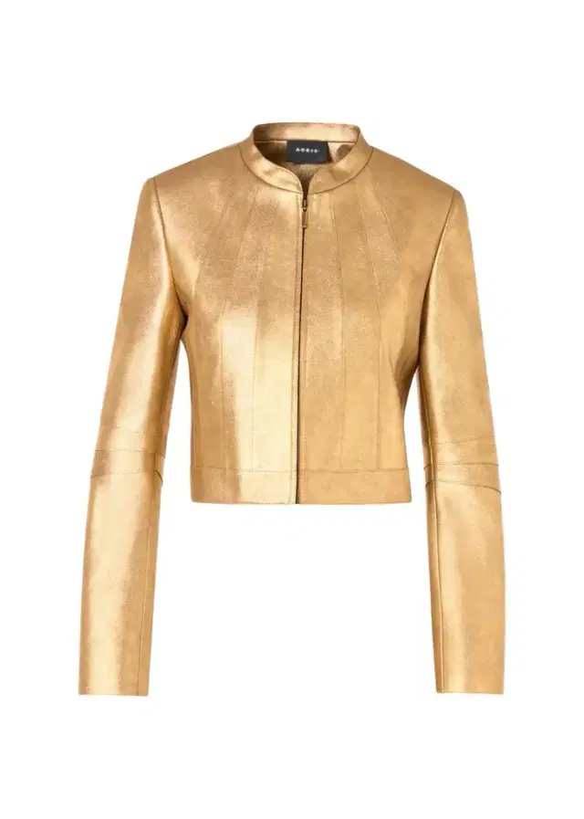 Akris Klaus Lamé Nappa Leather Crop Jacket