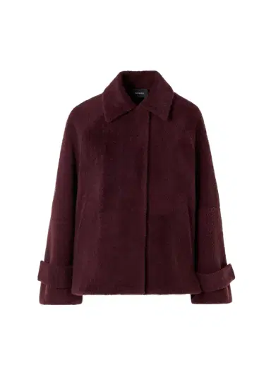 Akris Alisa Lamb Shearling Single-Breasted Short Jacket | Thumbnail 1 Akris Alisa Lamb Shearling Single-Breasted Short Jacket | Thumbnail 1