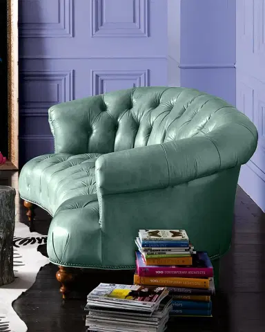 Old Hickory Tannery Teresa Tufted Leather Sofa, 71" | Thumbnail 2