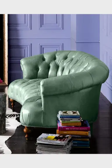Old Hickory Tannery Teresa Tufted Leather Sofa, 71" | Thumbnail 3
