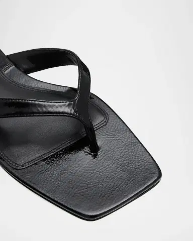 Vince San Juan Patent Leather Flat Thong Sandals | Thumbnail 5
