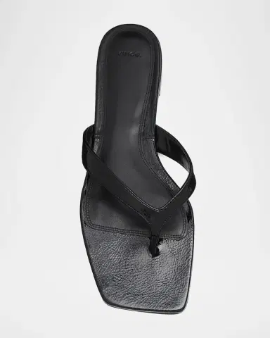 Vince San Juan Patent Leather Flat Thong Sandals | Thumbnail 6