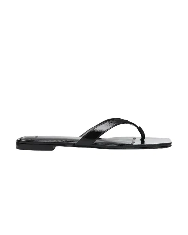Vince San Juan Patent Leather Flat Thong Sandals