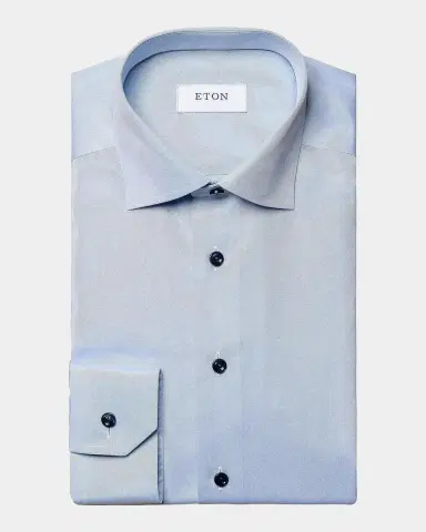 Eton Men's Slim-Fit Twill Sport Shirt | Thumbnail 4