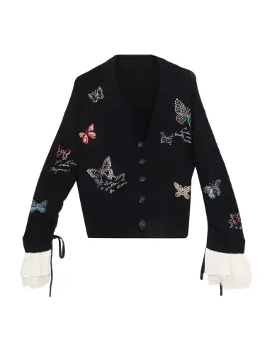 Cinq à Sept Crystal Cascade Single-Breasted Blazer | Thumbnail 1