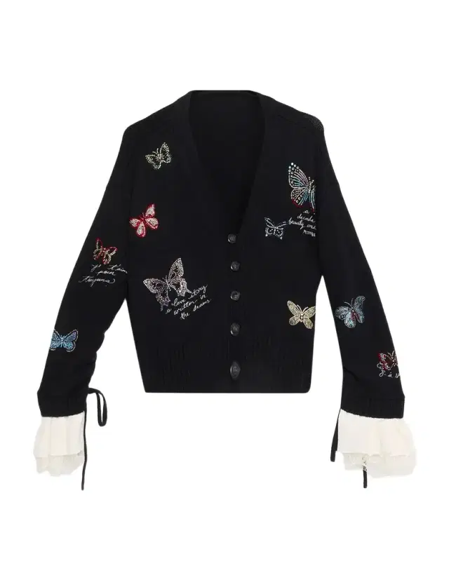 Cinq à Sept Crystal Cascade Single-Breasted Blazer