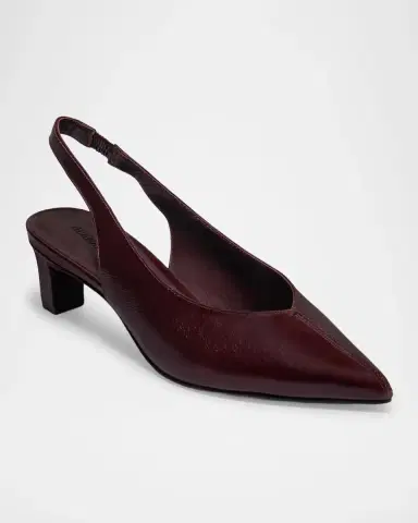 Bernardo 50mm Maude Leather Slingback Pumps | Thumbnail 3