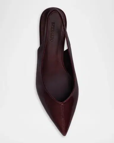 Bernardo 50mm Maude Leather Slingback Pumps | Thumbnail 4
