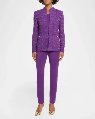 Misook Nancy Mylana Knit Slim-Leg Pants | Thumbnail 2
