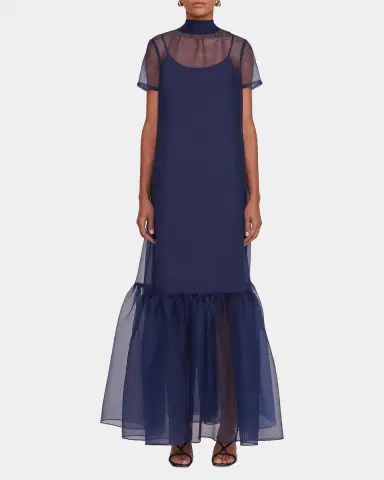 Staud Calluna Bow-Back Organza Gown | Thumbnail 2