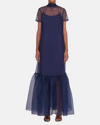 Staud Calluna Bow-Back Organza Gown | Thumbnail 4