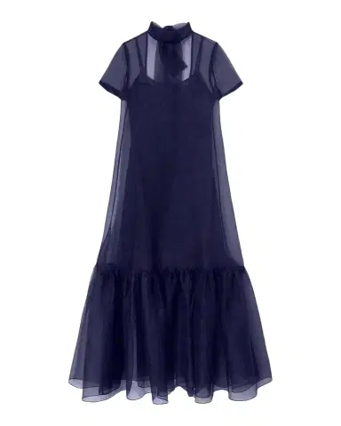 Staud Calluna Bow-Back Organza Gown | Thumbnail 1