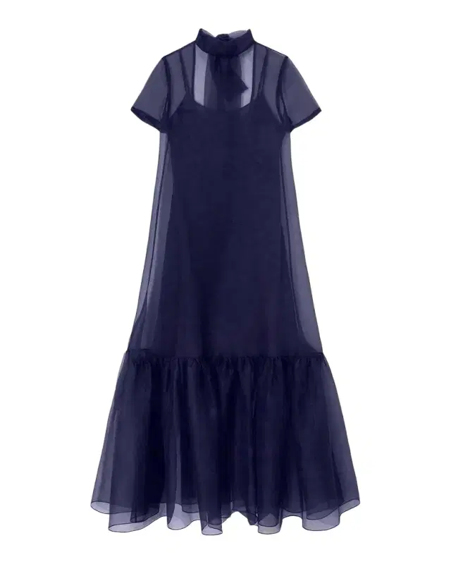 Staud Calluna Bow-Back Organza Gown