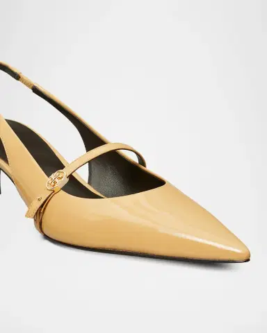 Tory Burch Double T 45MM Leather Buckle Mary Janes | Thumbnail 3