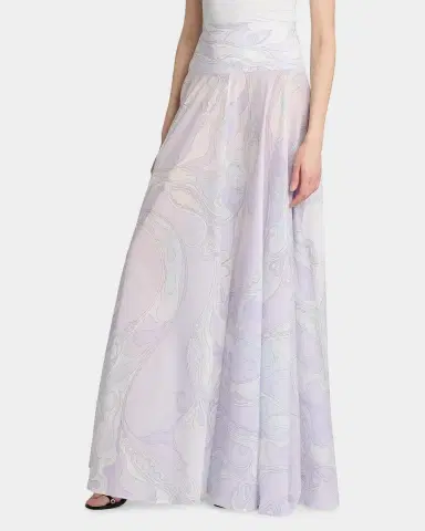 PUCCI Passepartout Muslin Cotton Maxi Skirt | Thumbnail 6 PUCCI Passepartout Muslin Cotton Maxi Skirt | Thumbnail 6