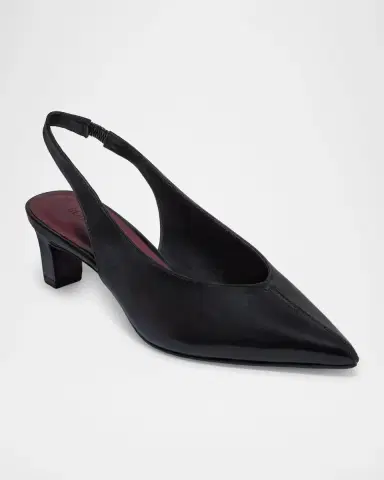 Bernardo 50mm Maude Leather Slingback Pumps | Thumbnail 2