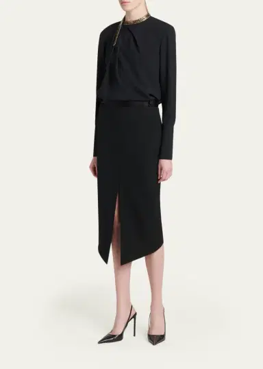 Tom Ford Asymmetric Golden Collar Top | Thumbnail 2