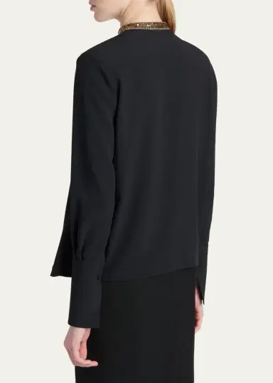 Tom Ford Asymmetric Golden Collar Top | Thumbnail 3