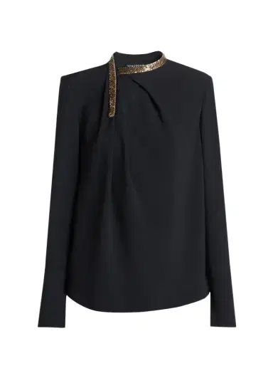 Tom Ford Asymmetric Golden Collar Top | Thumbnail 1