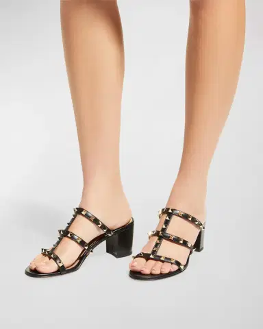 Valentino Garavani Rockstud Caged 60mm Slide Sandals | Thumbnail 2 Valentino Garavani Rockstud Caged 60mm Slide Sandals | Thumbnail 2