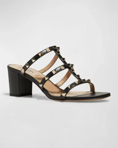 Valentino Garavani Rockstud Caged 60mm Slide Sandals | Thumbnail 4 Valentino Garavani Rockstud Caged 60mm Slide Sandals | Thumbnail 4