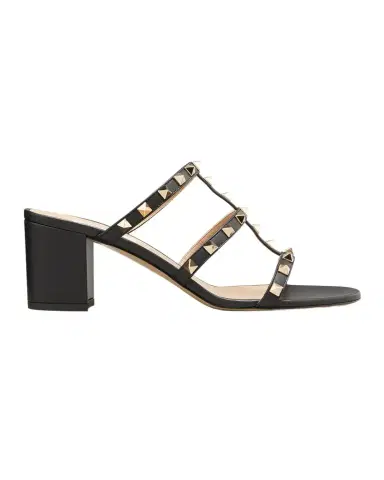 Valentino Garavani Rockstud Caged 60mm Slide Sandals | Thumbnail 1 Valentino Garavani Rockstud Caged 60mm Slide Sandals | Thumbnail 1