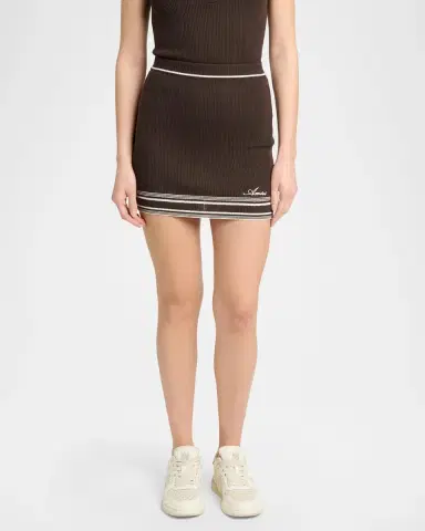 AMIRI Script Rib Knit Mini Skirt | Thumbnail 4 AMIRI Script Rib Knit Mini Skirt | Thumbnail 4
