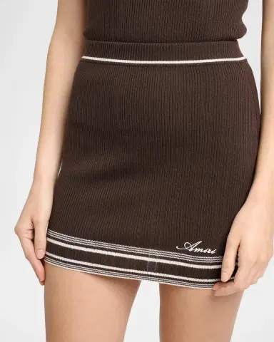 AMIRI Script Rib Knit Mini Skirt | Thumbnail 5 AMIRI Script Rib Knit Mini Skirt | Thumbnail 5