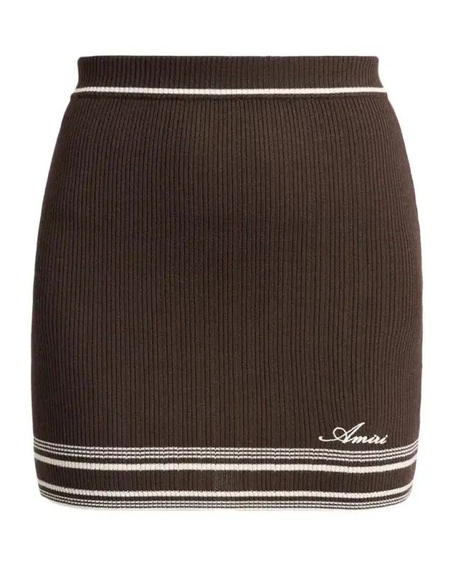 AMIRI Script Rib Knit Mini Skirt