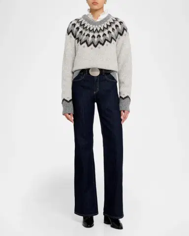 Nili Lotan Alan Fair Isle Alpaca-Blend Sweater | Thumbnail 2 Nili Lotan Alan Fair Isle Alpaca-Blend Sweater | Thumbnail 2