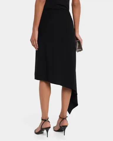 Cinq à Sept Crystal Cascade Embellished Asymmetric Midi Skirt | Thumbnail 3