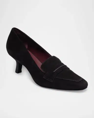 Bernardo 50mm Safi Leather Loafer Pumps | Thumbnail 2