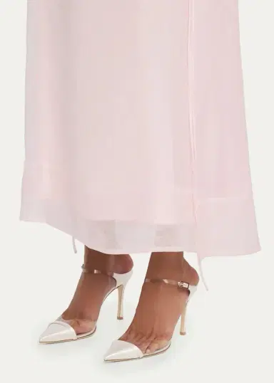 Malone Souliers 90mm Uma PVC Satin Mule Pumps | Thumbnail 2