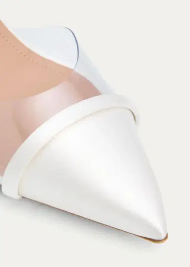 Malone Souliers 90mm Uma PVC Satin Mule Pumps | Thumbnail 5