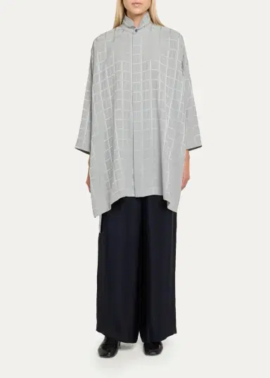 Eskandar Silk Crepe Flared Trousers | Thumbnail 2 Eskandar Silk Crepe Flared Trousers | Thumbnail 2