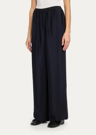 Eskandar Silk Crepe Flared Trousers | Thumbnail 4 Eskandar Silk Crepe Flared Trousers | Thumbnail 4