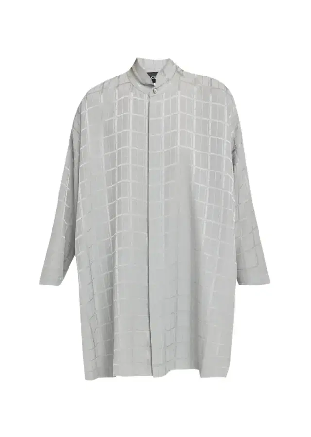 Eskandar Wide Longer Back Double Stand Collar Shirt - Very Long With Slits