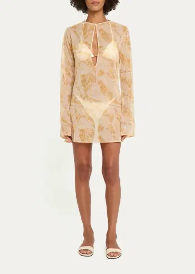 Shani Shemer Catherine Geometric Mini Dress Coverup | Thumbnail 2