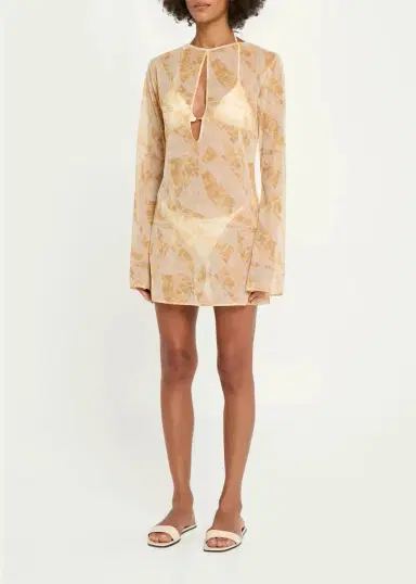 Shani Shemer Catherine Geometric Mini Dress Coverup | Thumbnail 4