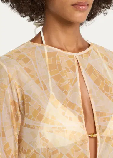 Shani Shemer Catherine Geometric Mini Dress Coverup | Thumbnail 5