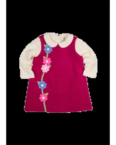 Florence Eiseman Girl's Collared Shirt & Corduroy Dress Set, Size 2T-6 | Thumbnail 2