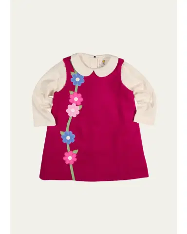 Florence Eiseman Girl's Collared Shirt & Corduroy Dress Set, Size 2T-6 | Thumbnail 1