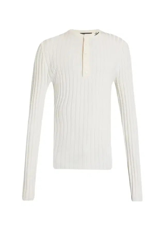 AMIRI Men's Logo Script Ribbed Long-Sleeve Henley T-Shirt
