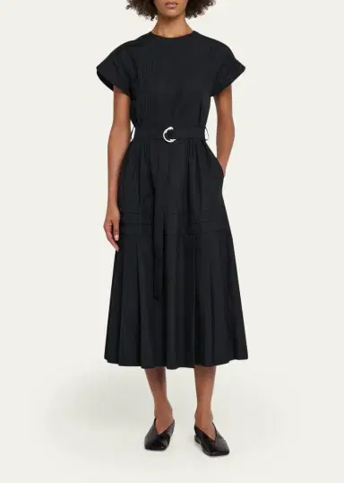 3.1 Phillip Lim Pleated Poplin Midi Dress | Thumbnail 2 3.1 Phillip Lim Pleated Poplin Midi Dress | Thumbnail 2