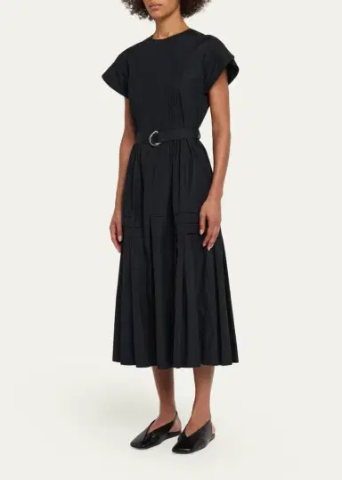 3.1 Phillip Lim Pleated Poplin Midi Dress | Thumbnail 4 3.1 Phillip Lim Pleated Poplin Midi Dress | Thumbnail 4