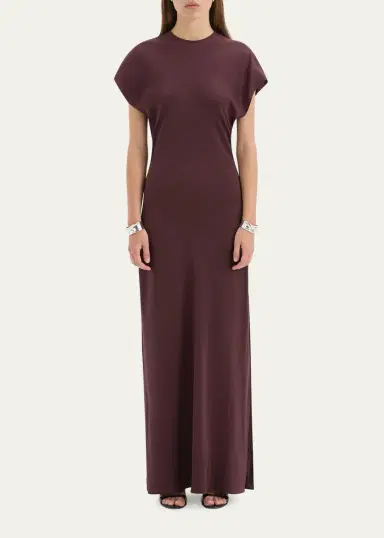 SIR. Noria Silk Cap-Sleeve Gown | Thumbnail 2 SIR. Noria Silk Cap-Sleeve Gown | Thumbnail 2